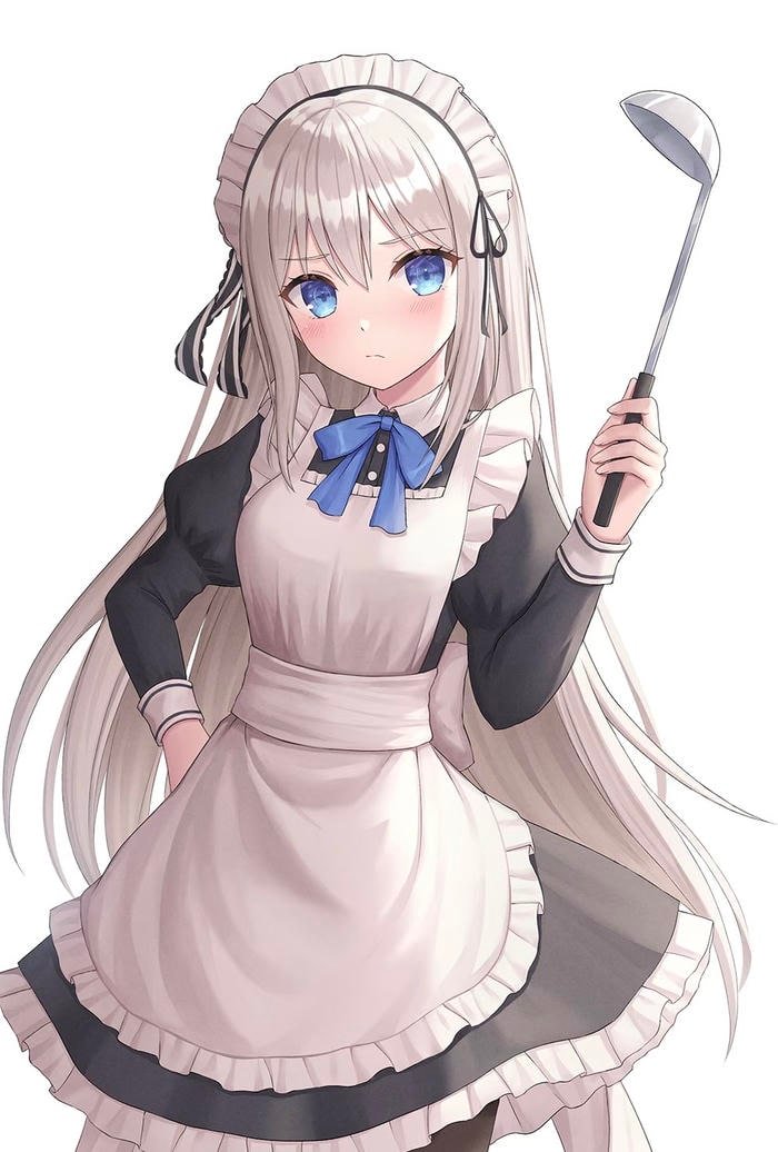 Ảnh anime hầu gái giúp trang cá nhân thêm sinh động