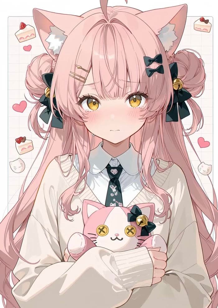 Ảnh anime nữ với phong cách dễ thương đáng yêu