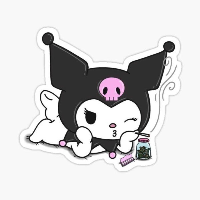 Ảnh nhãn dán kuromi năng lượng bướng