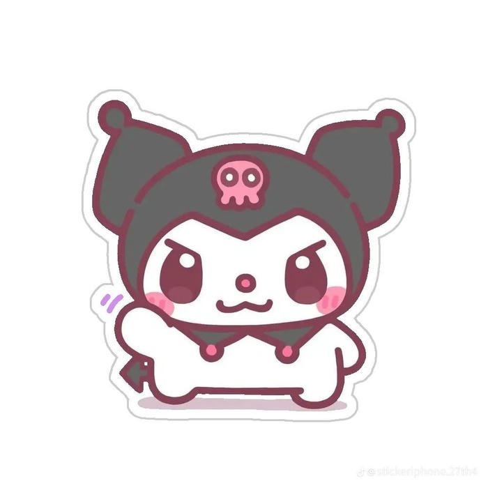 Ảnh nhãn dán kuromi pha lém lỉnh
