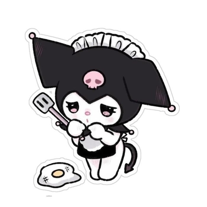 Ảnh nhãn dán kuromi pha nghịch ngợm