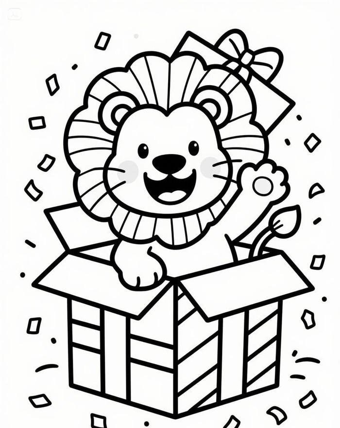 Ảnh tô màu con sư tử hỗ trợ phát triển kỹ năng