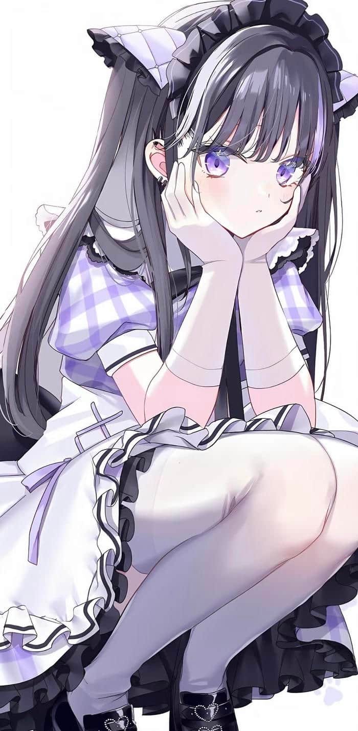 Bức ảnh anime nữ thể hiện nét đẹp ngây thơ