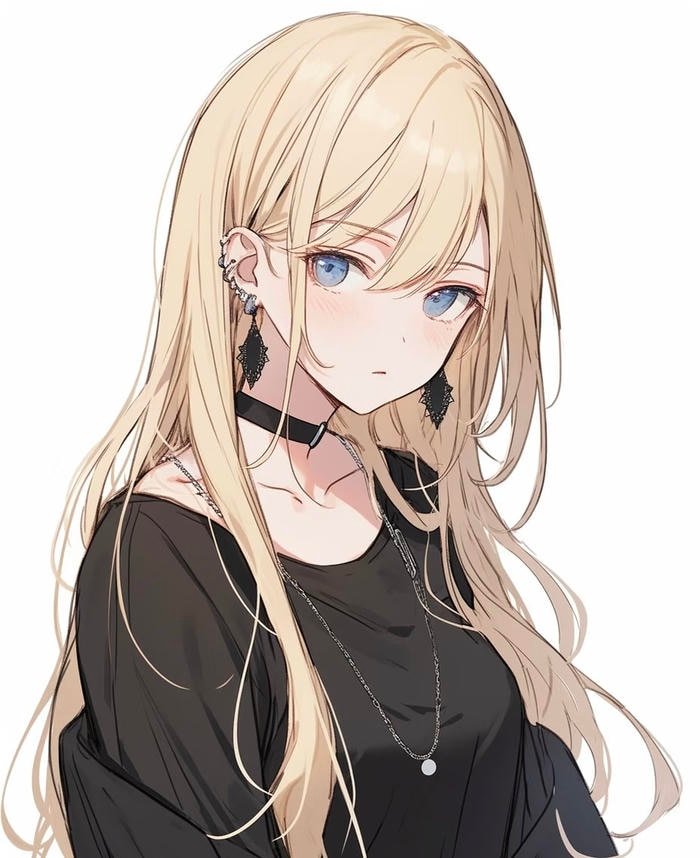 Bức ảnh anime nữ với biểu cảm đáng yêu