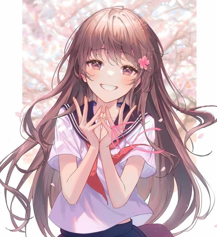 Bức ảnh anime nữ với đôi mắt to long lanh