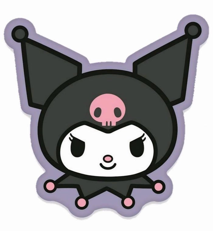 Bức ảnh nhãn dán kuromi biểu hiện bướng bỉnh