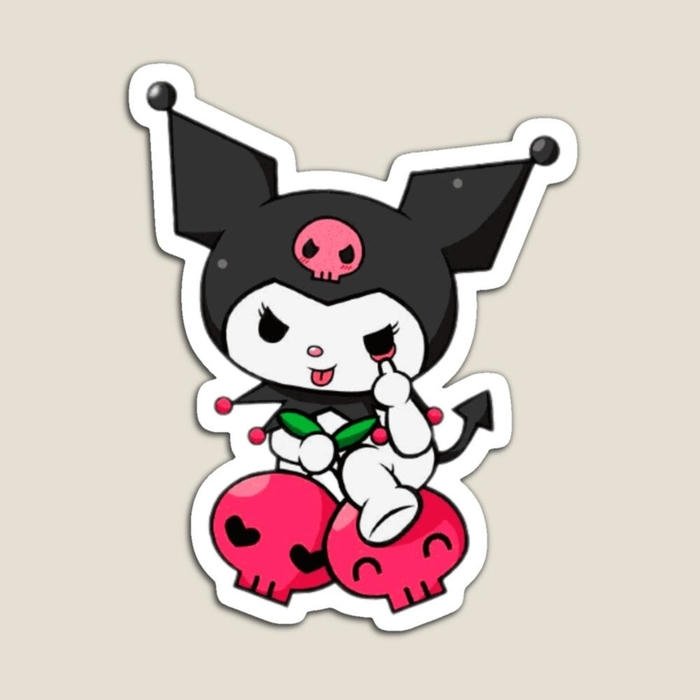 Bức ảnh nhãn dán kuromi tình trạng giận dỗi
