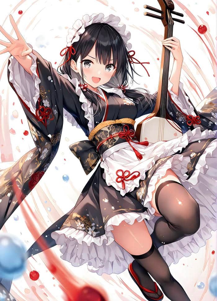 Bức hình anime hầu gái tạo ấn tượng thiện cảm