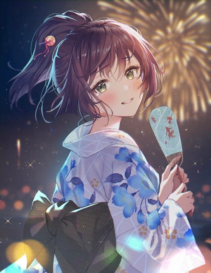 Bức hình anime nữ thể hiện nét đáng yêu