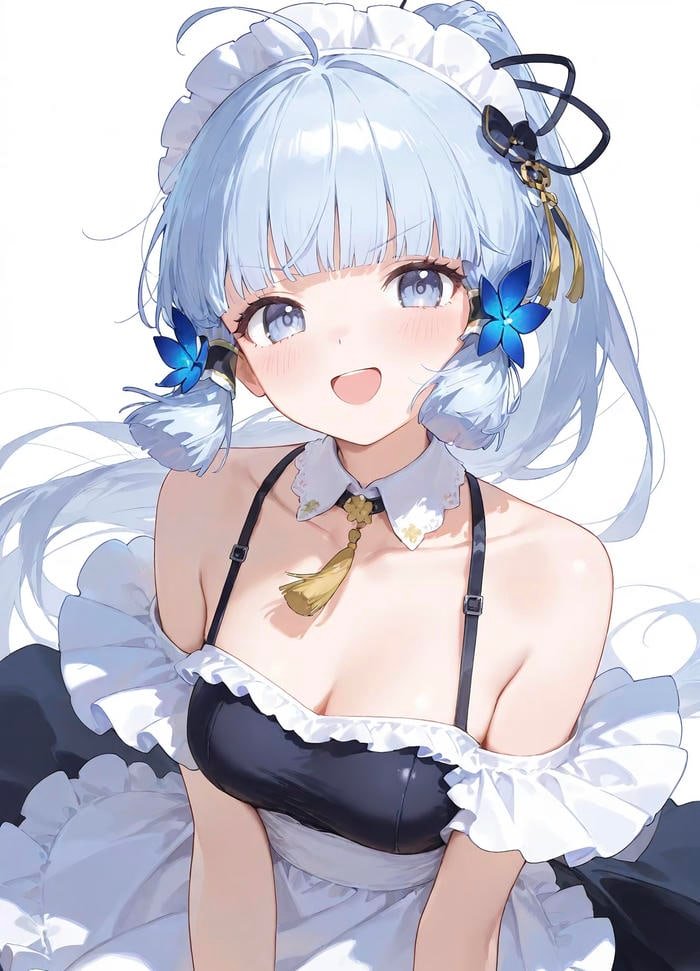 Hình ảnh anime hầu gái được vẽ theo phong cách hiện đại