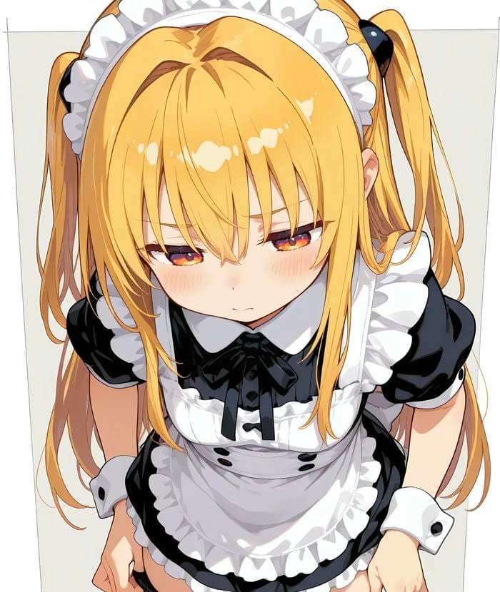 Hình ảnh anime hầu gái mang màu sắc nhẹ nhàng dễ nhìn