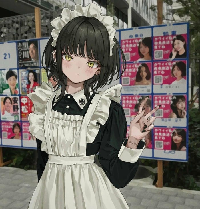 Hình ảnh anime hầu gái phản ánh phong cách vẽ Nhật Bản