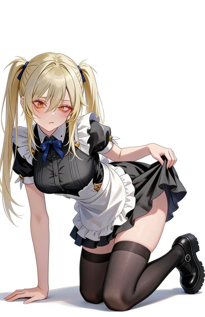 Hình anime hầu gái tạo ấn tượng thị giác hài hòa