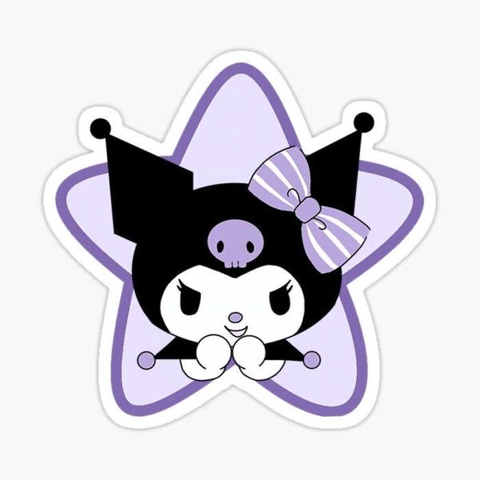 Hình nhãn dán kuromi chế độ lém lỉnh