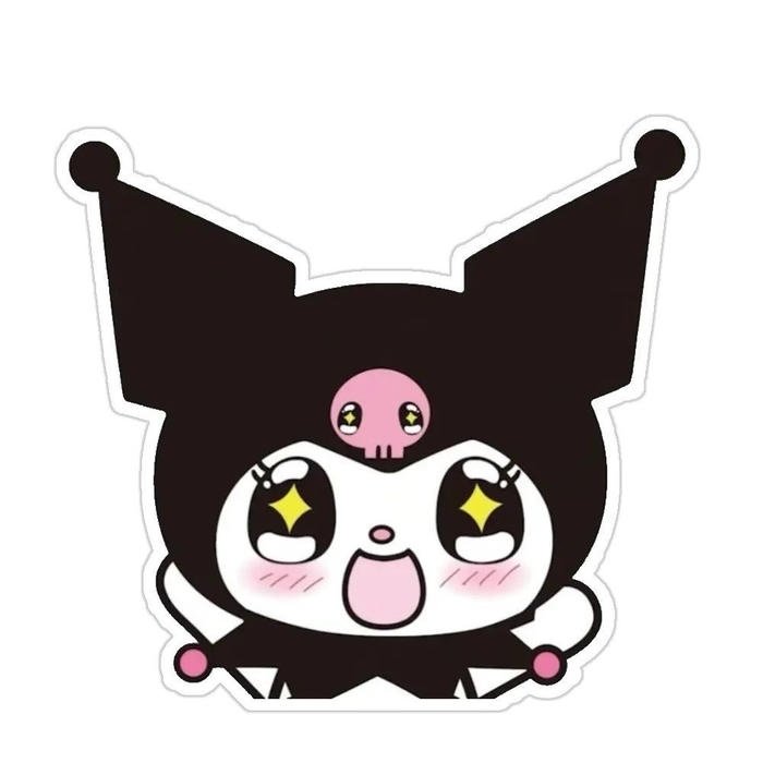 Hình nhãn dán kuromi trạng thái dỗi