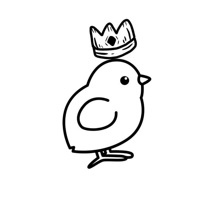 Hình tranh tô màu con gà dành cho trẻ em tập tô hằng ngày