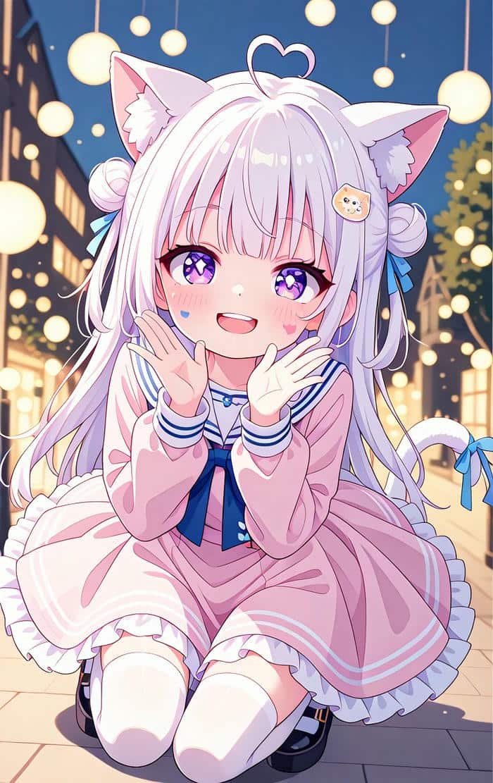 ảnh anime nữ cute hiền hòa trong veo