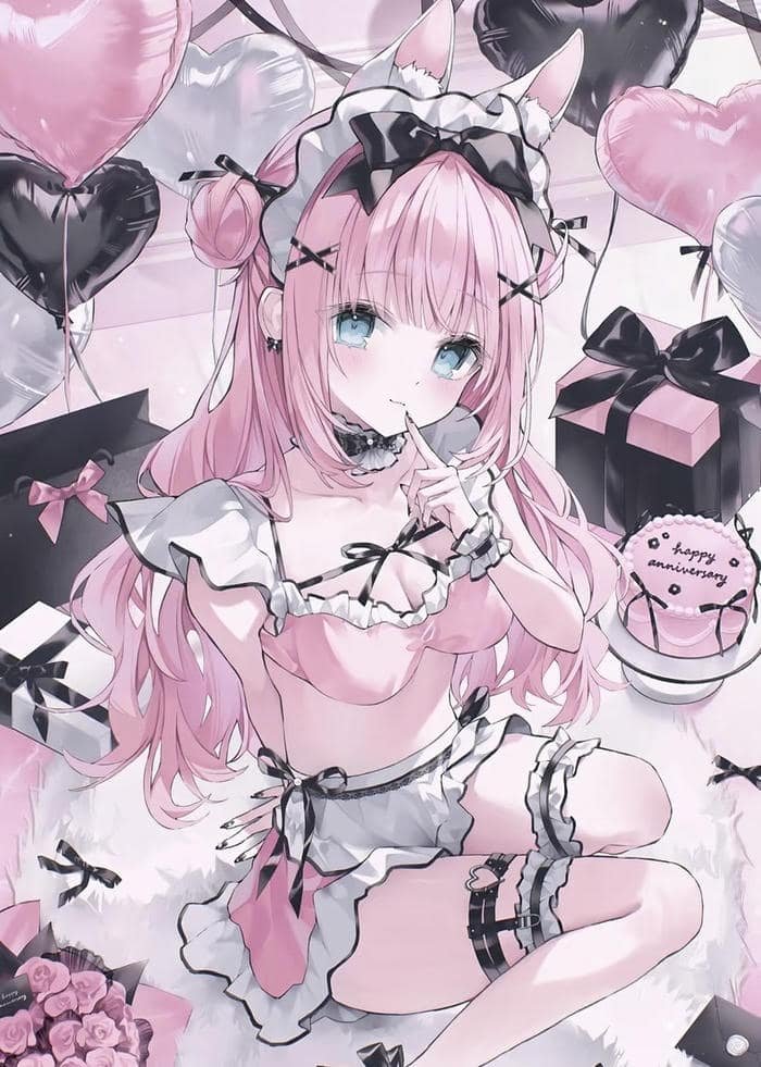 ảnh anime nữ cute ngây ngô dễ thương