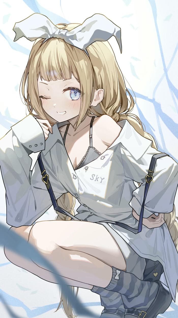 ảnh anime nữ cute tinh nghịch đáng yêu