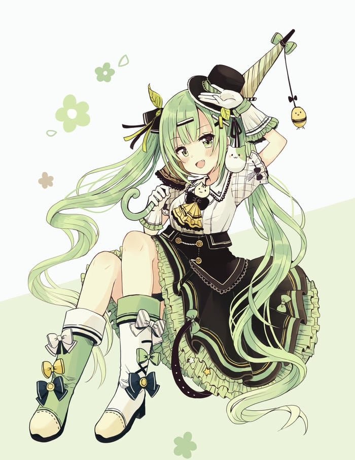 ảnh anime nữ cute tóc dài