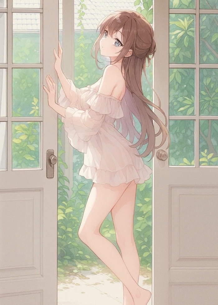 ảnh gái anime mlem dáng vẻ kiêu sa