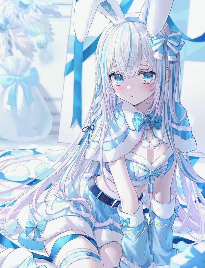 ảnh gái anime mlem thần thái ngây thơ