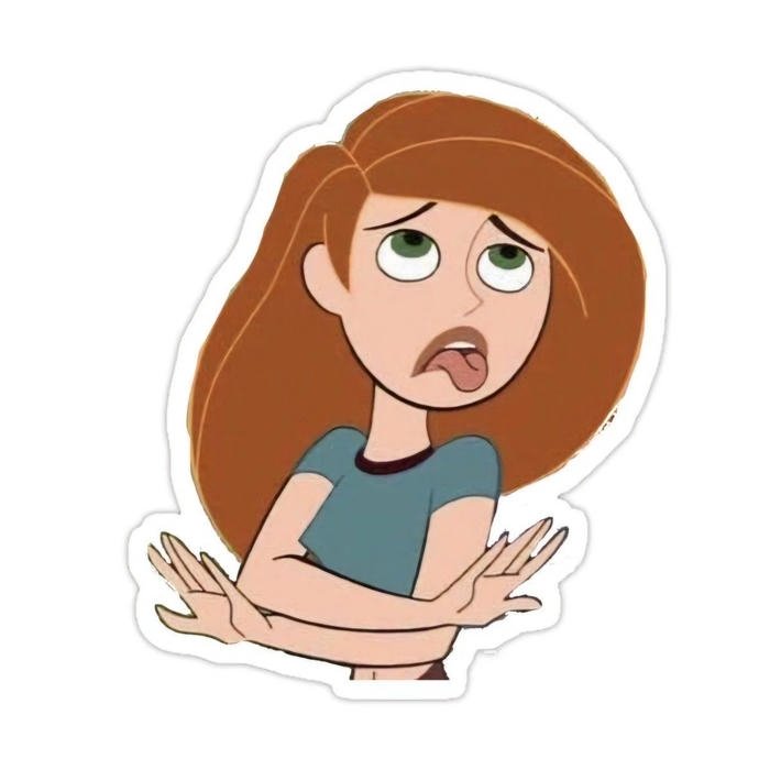 ảnh nhãn dán bựa biểu cảm chán ghét