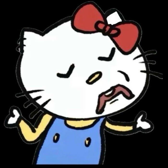 ảnh nhãn dán bựa mèo kitty cực bựa