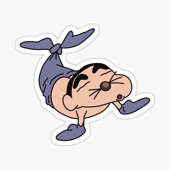 ảnh nhãn dán bựa shin rái cá dễ thương