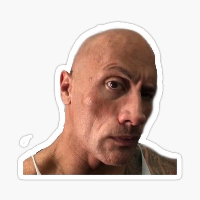 ảnh nhãn dán bựa the rock hài hước