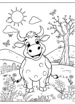 100+ Tranh Tô Màu Con Bò Hoạt Động Vừa Học Vừa Chơi Cho Bé - Homepage featured post