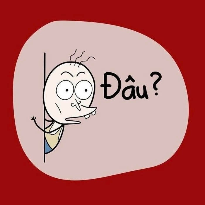 bức hình nhãn dán bựa biểu cảm ngơ ngác hỏi đâu