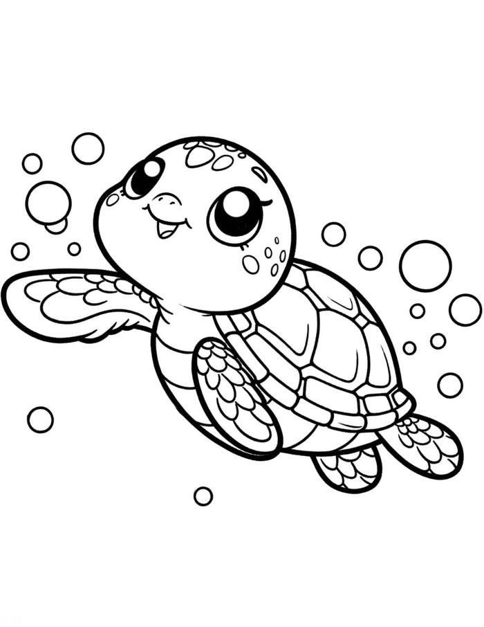 bức tranh con rùa dành cho hoạt động sáng tạo