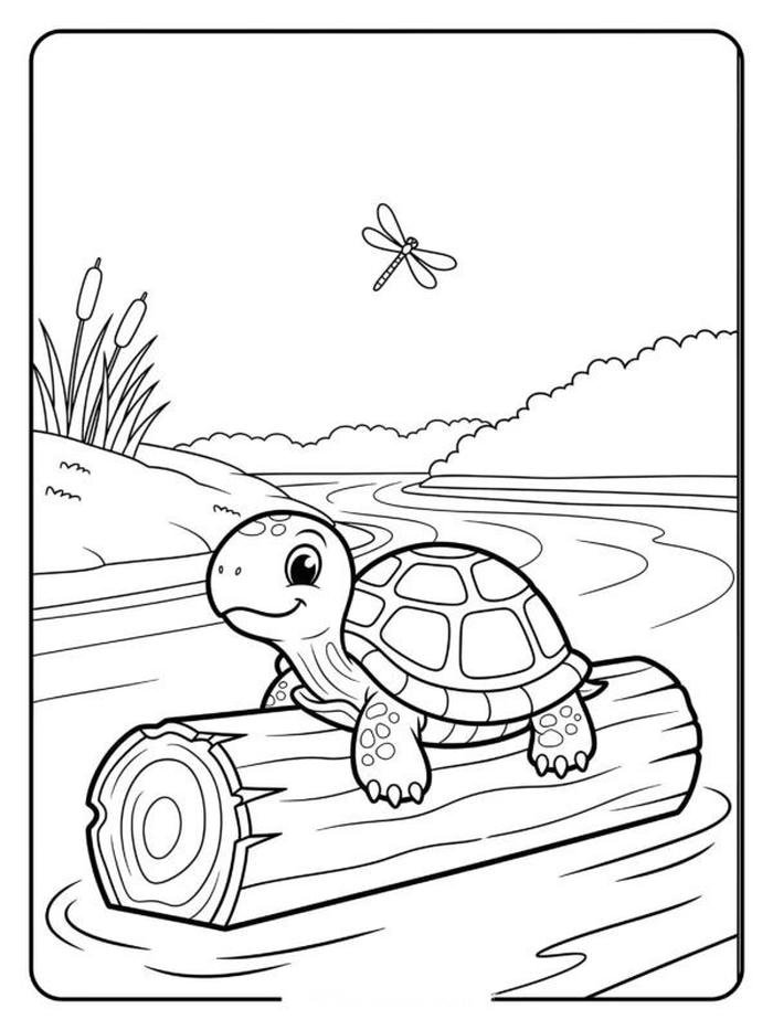 bức tranh con rùa giúp bé học nhận biết động vật