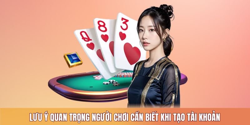 Lưu ý quan trọng người chơi cần biết khi tạo tài khoản