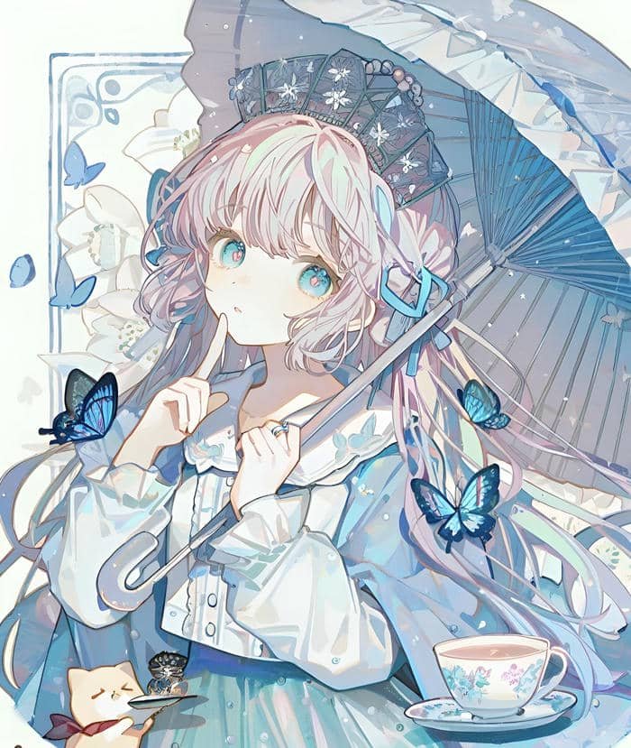 hình ảnh anime nữ cute làm điệu