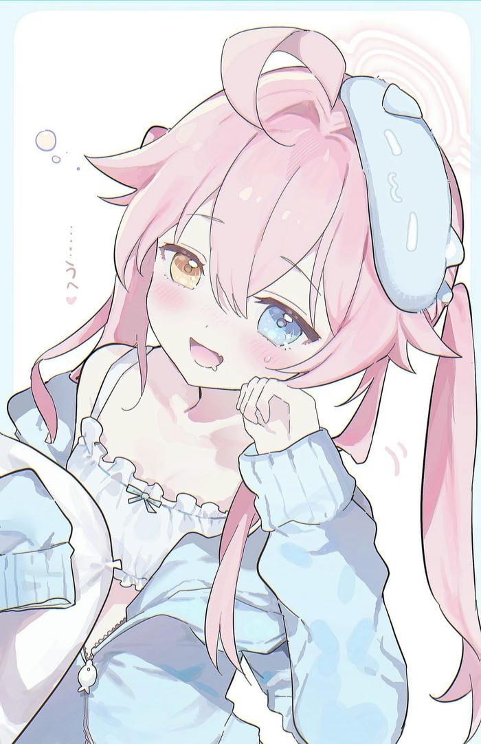 hình ảnh anime nữ cute mới ngủ dậy