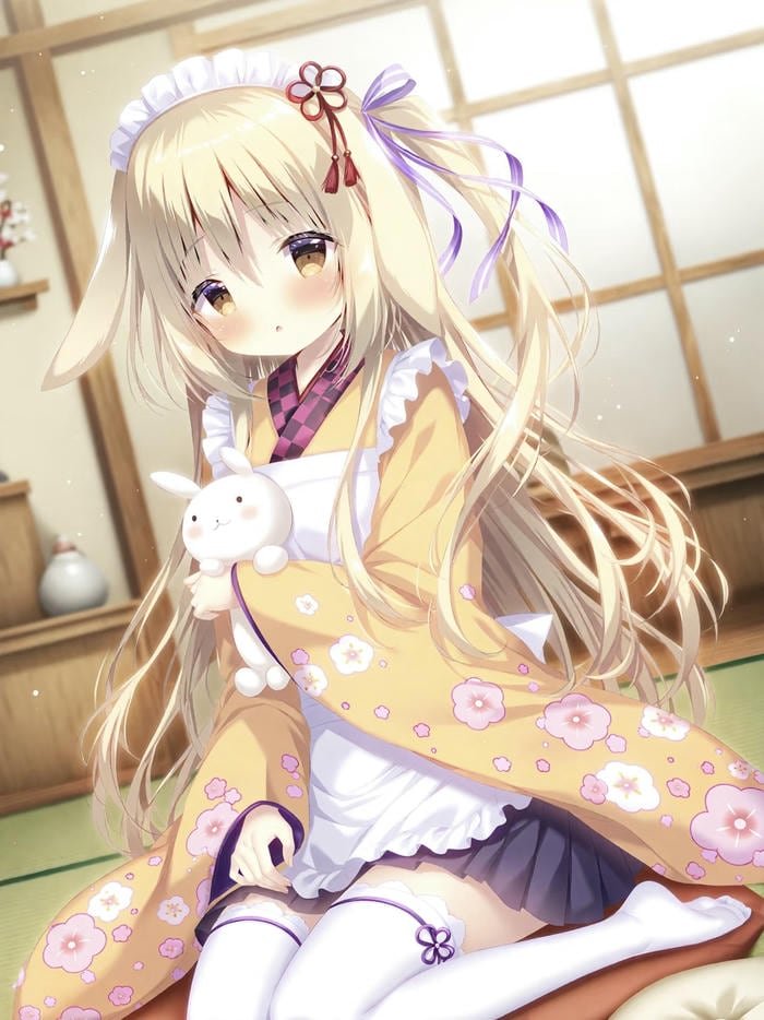 hình ảnh anime nữ cute rạng rỡ phối màu