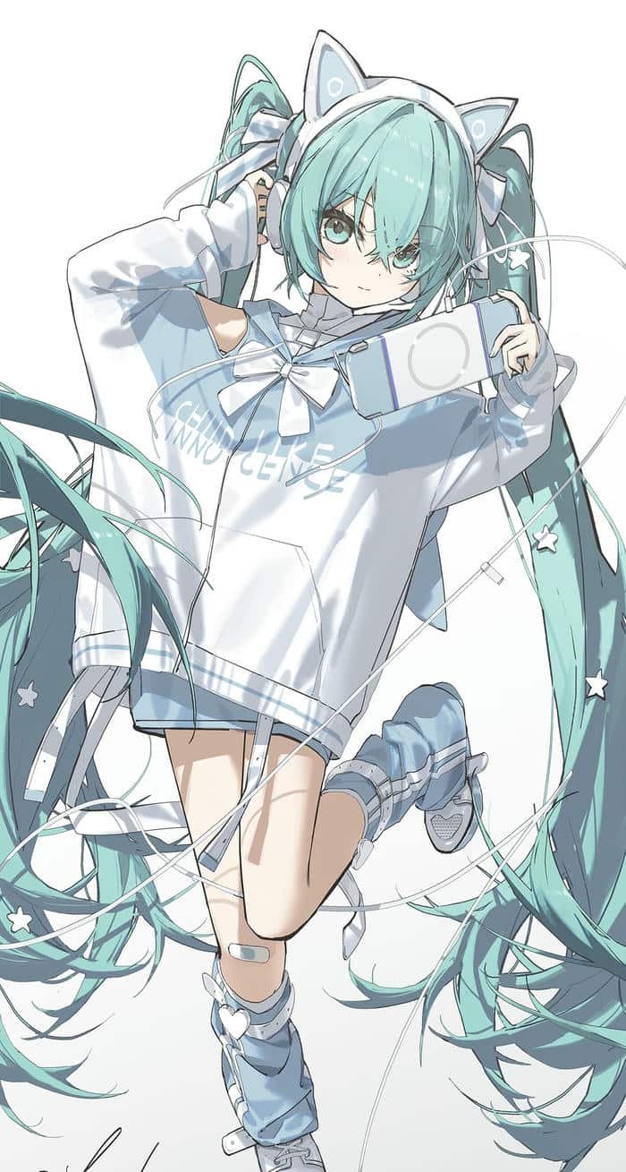 hình ảnh anime nữ cute tạo dáng chụp ảnh