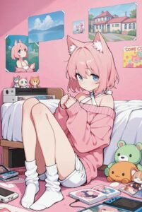 hình ảnh gái anime mlem ánh mắt ngơ ngác