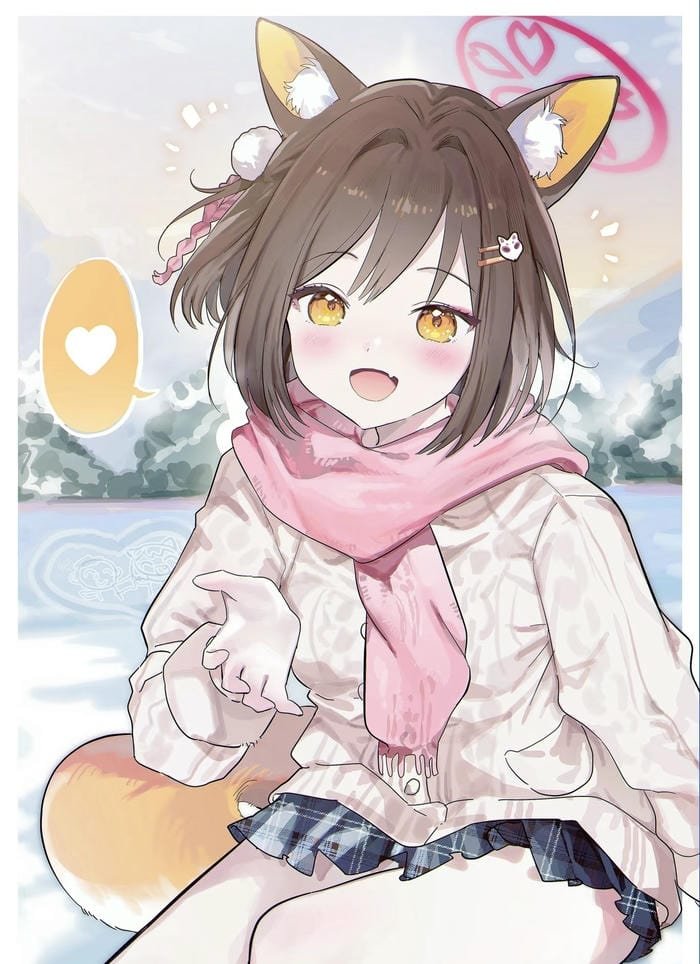 hình anime nữ cute hồn nhiên tươi tắn