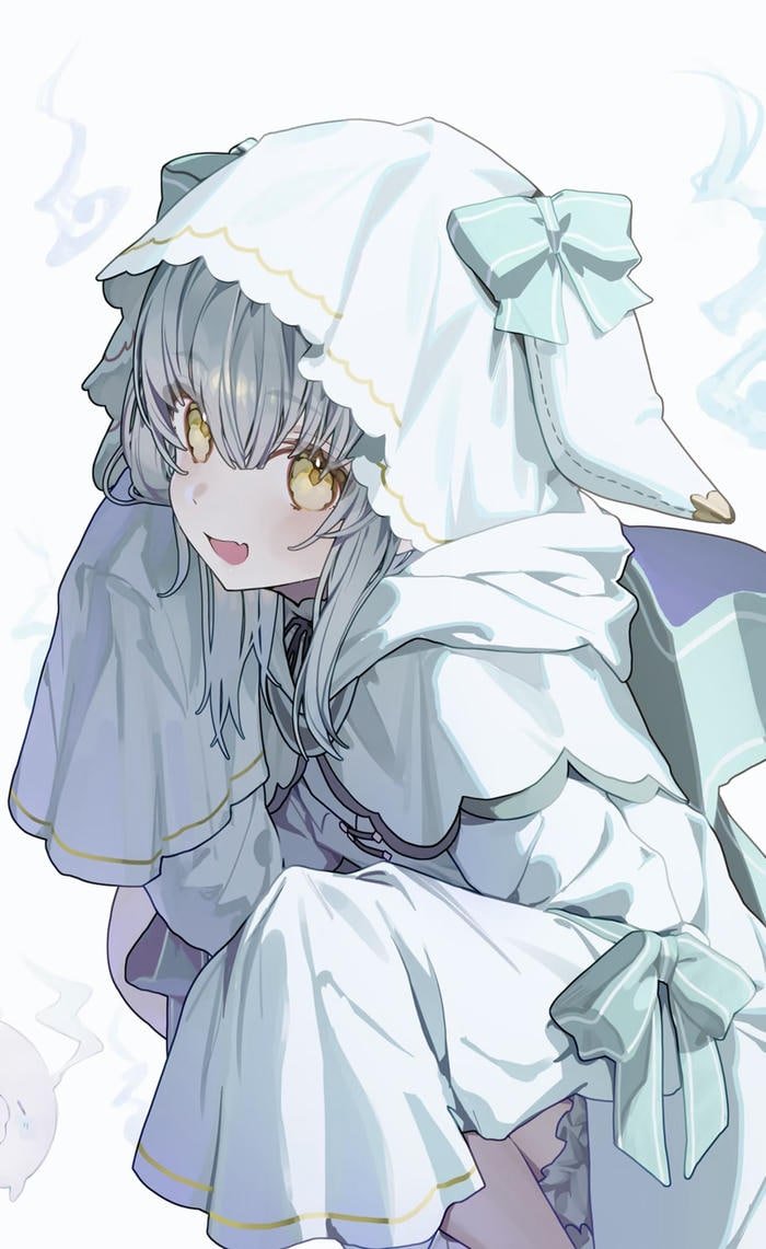 hình anime nữ cute minh họa kỹ thuật số