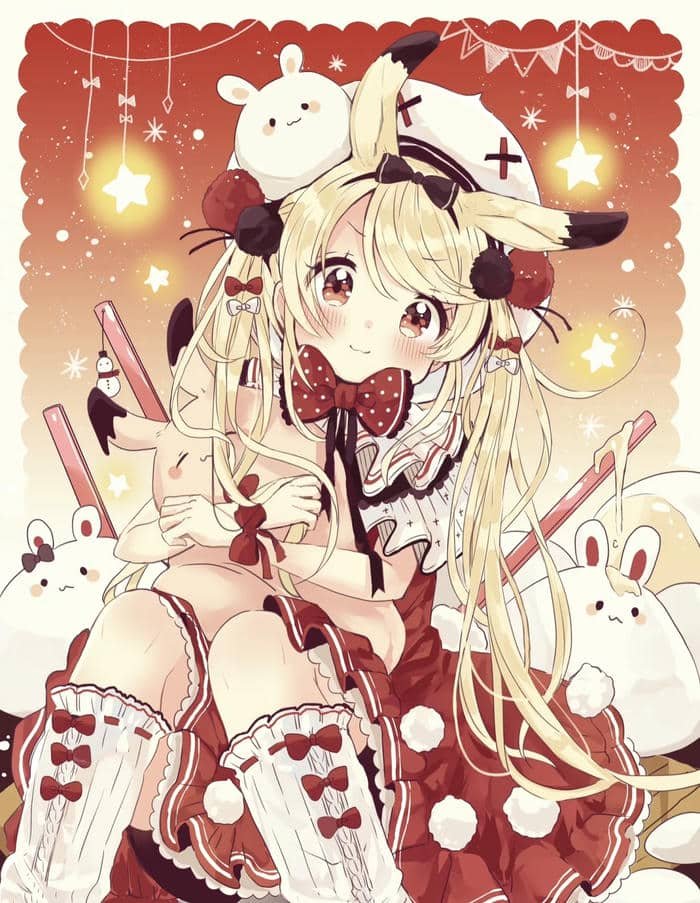 hình anime nữ cute ngọt ngào tinh khôi