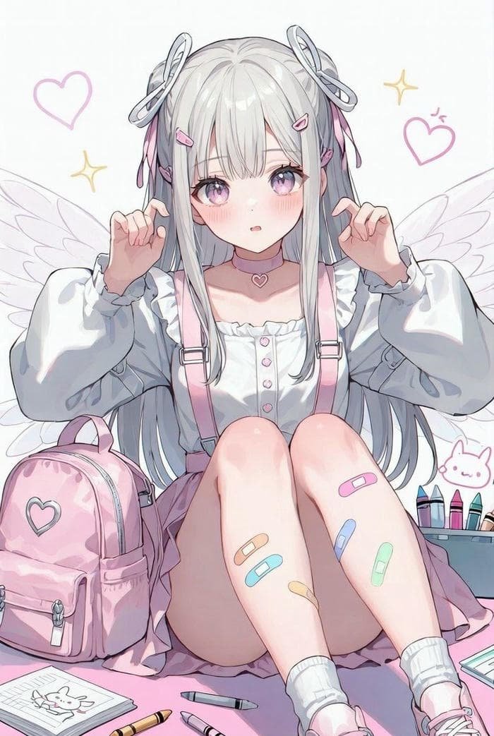 hình anime nữ cute trang phục học đường