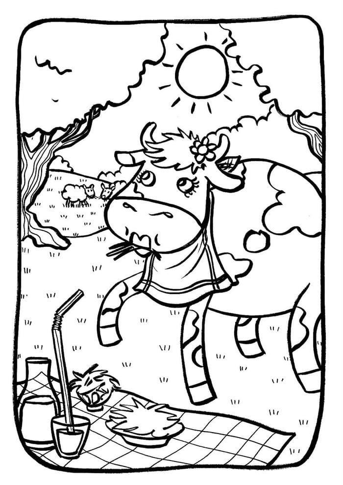 hình con bò sữa phù hợp luyện tô hằng ngày