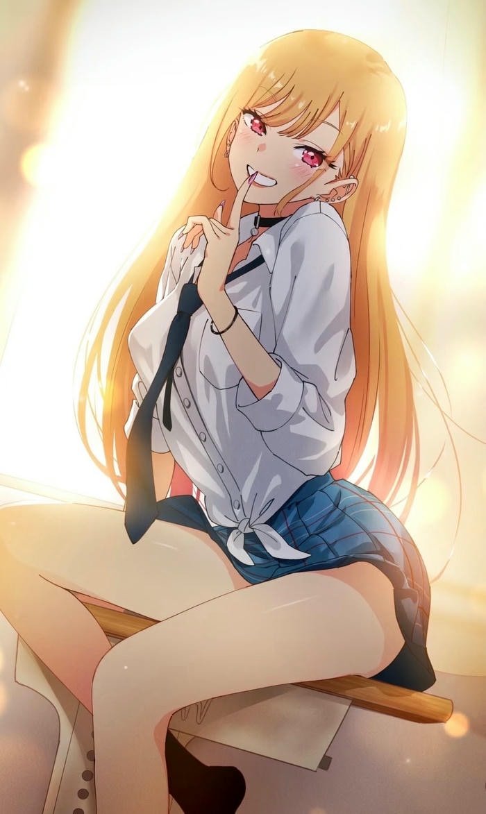 hình gái anime biểu cảm mlem đẹp