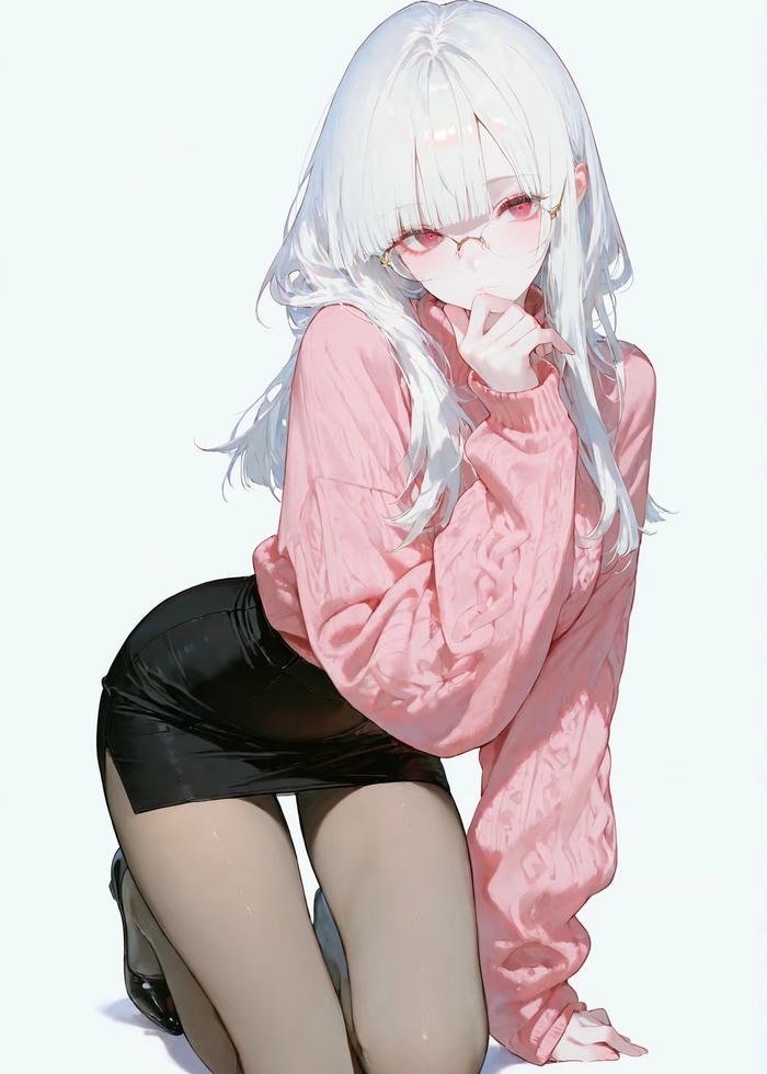 hình gái anime mlem dáng vẻ điềm tĩnh