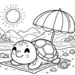 hình vẽ con rùa cho hoạt động học mà chơi