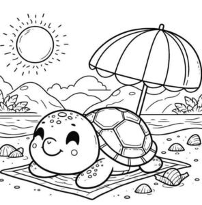 hình vẽ con rùa cho hoạt động học mà chơi