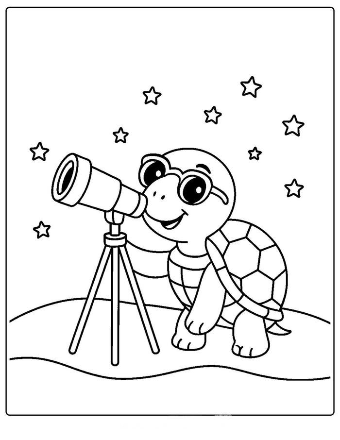 tranh rùa chưa tô màu cho trẻ luyện sự khéo léo